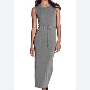 Bitte Kai Rand Gray Metallic  Sleeveless Maxi Dress Size S